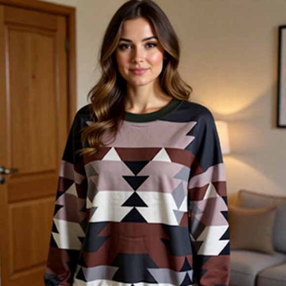 zeagoo Tops - Women’s Lightweight Natural‑Tone Small Sweatshirt